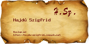 Hajdú Szigfrid névjegykártya