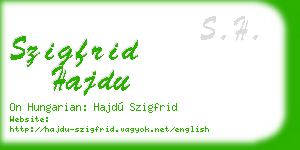 szigfrid hajdu business card